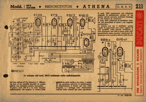 Radiolampada 546B; Athena Radio; Milano (ID = 2461178) Radio