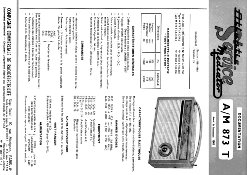 All Transistor M873T; Médiator; Paris (ID = 2067850) Radio