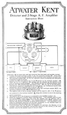 Generic AK Model 10 breeadboard page ; Atwater Kent Mfg. Co (ID = 2923530) Radio