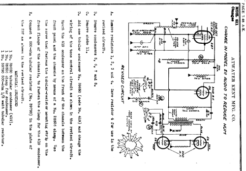 511-W Ch= 511; Atwater Kent Mfg. Co (ID = 698232) Radio