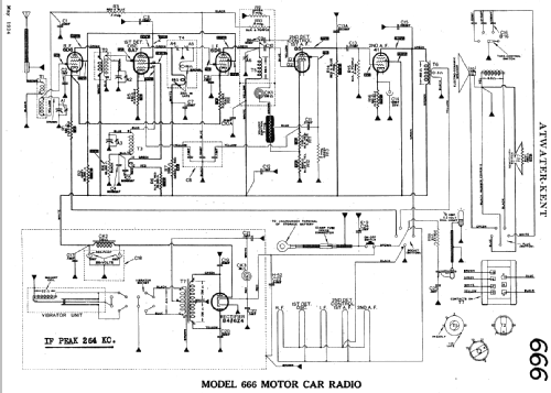 666 ; Atwater Kent Mfg. Co (ID = 16827) Car Radio