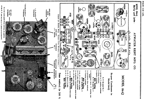 84Q 84-Q; Atwater Kent Mfg. Co (ID = 696862) Radio