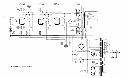 Power Amplifier AV 601; Audio Kino és (ID = 1474012) Ampl/Mixer