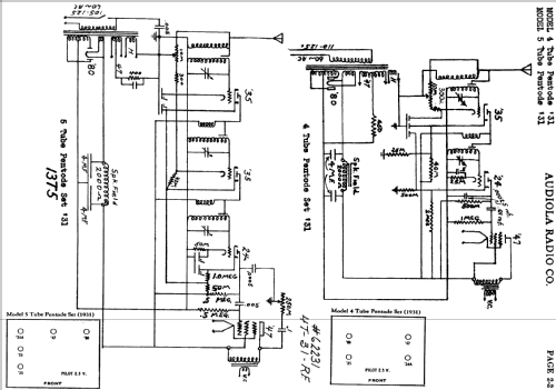 5-Tube Pentode 31 13-T-5; Audiola Radio Co.; (ID = 484406) Radio