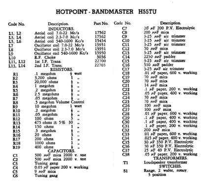 Hotpoint-Bandmaster H55TU; Australian General (ID = 2346420) Radio