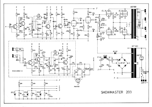 Showmaster 200 ; Austrovox, Wien 7 (ID = 1425000) Ampl/Mixer