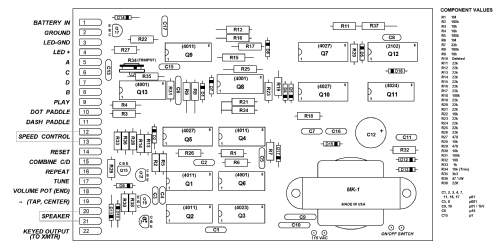 Message Memory CMOS Keyer MK-1; Autek Research; (ID = 1586705) Amateur-D