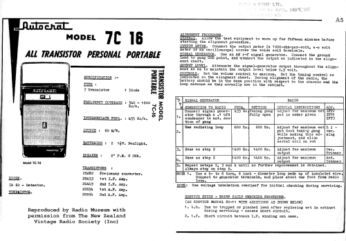 7C16; Autocrat Radio Ltd.; (ID = 2975302) Radio