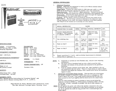 8 Transistor Auto Radio Portable PCR3; Autocrat Radio Ltd.; (ID = 2977399) Radio