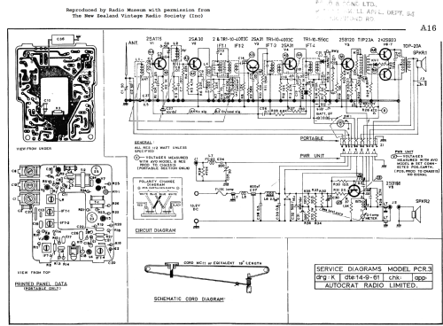 8 Transistor Auto Radio Portable PCR3; Autocrat Radio Ltd.; (ID = 2977400) Radio