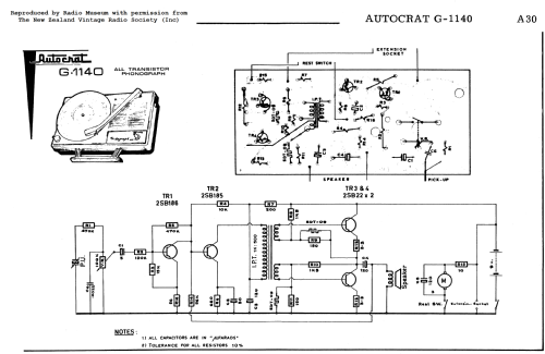 Autocrat All Transistor Phonograph G-1140; Autocrat Radio Ltd.; (ID = 2981431) R-Player