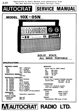 Autocrat Sanyo 10 Transistor ; Autocrat Radio Ltd.; (ID = 2980965) Radio