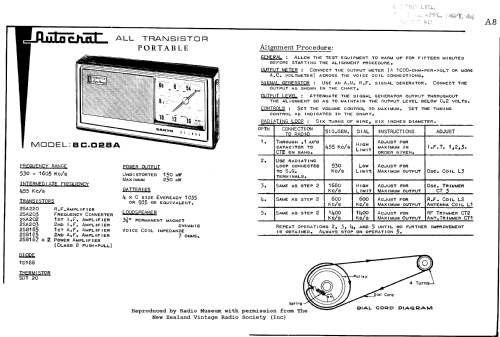 Autocrat Sanyo 8 Transistor Super Fringe De Luxe 8C-028A; Autocrat Radio Ltd.; (ID = 2980590) Radio