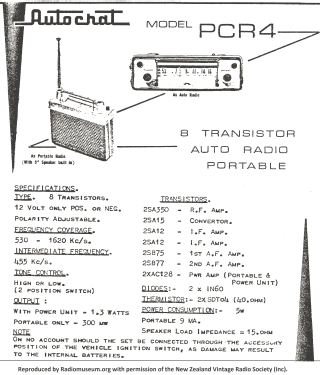 PCR4; Autocrat Radio Ltd.; (ID = 2705461) Radio