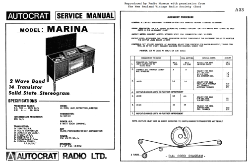 Solid State Stereogram Marina; Autocrat Radio Ltd.; (ID = 2981839) Radio