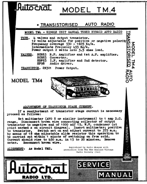 TM4; Autocrat Radio Ltd.; (ID = 2981863) Car Radio