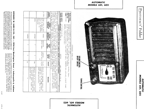 601 ; Automatic Radio Mfg. (ID = 618794) Radio