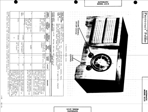 612X ; Automatic Radio Mfg. (ID = 512002) Radio