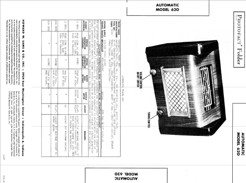 620 ; Automatic Radio Mfg. (ID = 597467) Radio