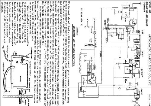 911 ; Automatic Radio Mfg. (ID = 451203) Car Radio