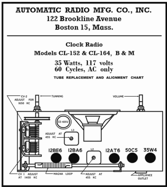 CL-152B ; Automatic Radio Mfg. (ID = 3063689) Radio