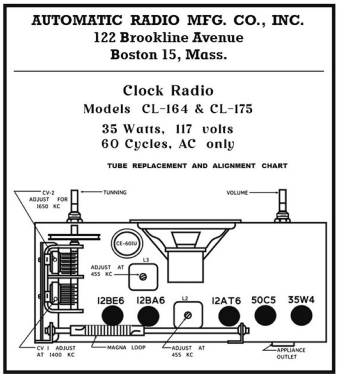 CL-175 ; Automatic Radio Mfg. (ID = 3064755) Radio