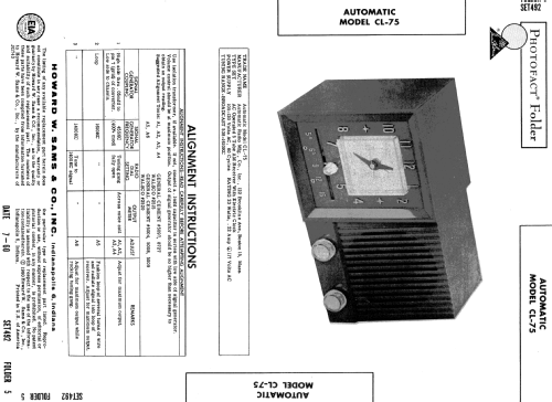 CL-75 ; Automatic Radio Mfg. (ID = 589999) Radio