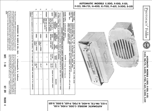 FM-731 ; Automatic Radio Mfg. (ID = 2315594) Car Radio