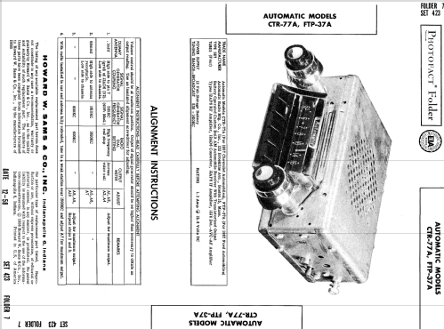 FTP-37A ; Automatic Radio Mfg. (ID = 743813) Car Radio