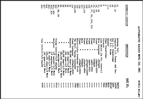 M20 ; Automatic Radio Mfg. (ID = 375091) Radio