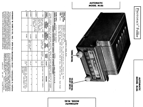 M86 ; Automatic Radio Mfg. (ID = 951672) Radio