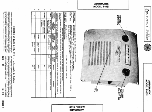 P-651 ; Automatic Radio Mfg. (ID = 437269) Car Radio