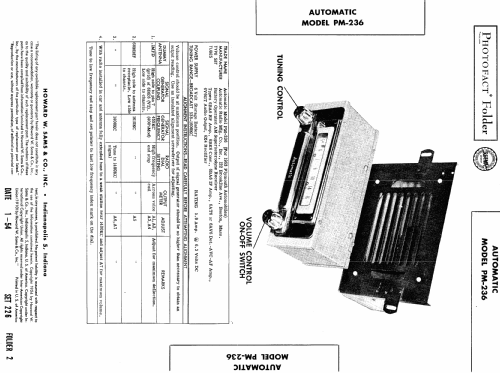 PM-236 ; Automatic Radio Mfg. (ID = 443724) Car Radio