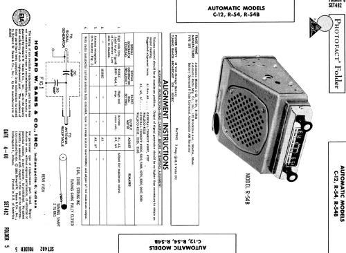 R-54B ; Automatic Radio Mfg. (ID = 571552) Car Radio