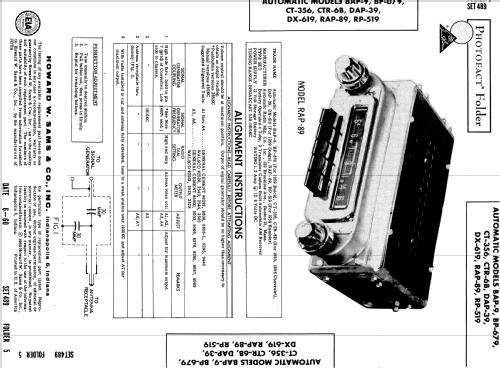 RAP-89 ; Automatic Radio Mfg. (ID = 560408) Car Radio