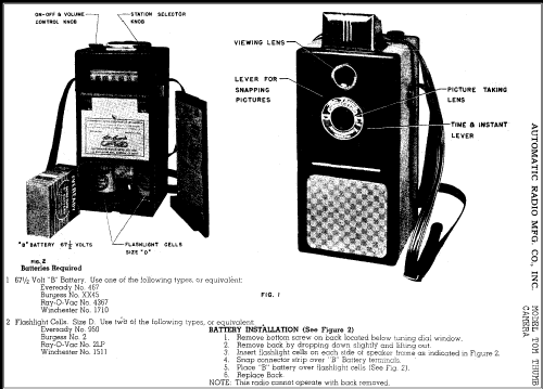 Tom Thumb Camera 3526S; Automatic Radio Mfg. (ID = 323723) Radio