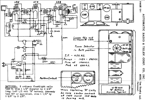 Tom Thumb 3 in 1 ; Automatic Radio Mfg. (ID = 451304) Radio