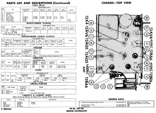 TR-12B ; Automatic Radio Mfg. (ID = 590135) Car Radio