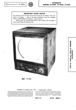 TV-1649 ; Automatic Radio Mfg. (ID = 2951102) Television