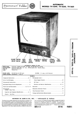 TV 1650 ; Automatic Radio Mfg. (ID = 2951377) Television