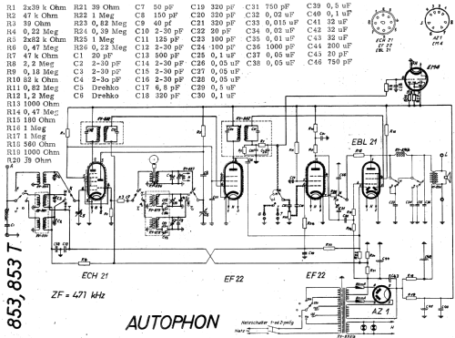 853T mit NF-TR+HF-T; Autophon AG inkl. (ID = 16526) Radio