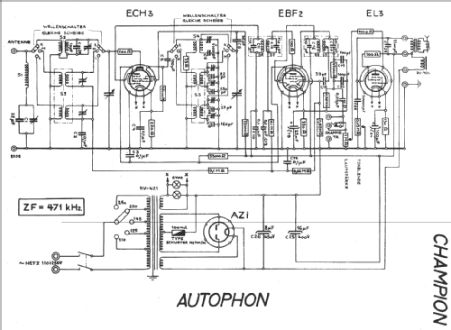 Champion-Tischk ; Autophon AG inkl. (ID = 16512) Radio