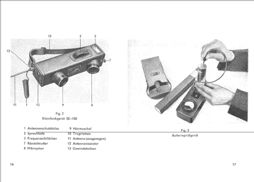 Kleinfunk-Gerät FOX SE-100; Autophon AG inkl. (ID = 412696) Mil TRX