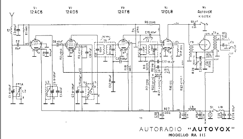 RA115; Autovox SPA; Roma (ID = 953448) Car Radio