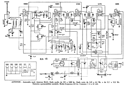 RA15; Autovox SPA; Roma (ID = 1367917) Car Radio