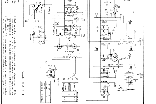 RA161 Car Radio Autovox SPA; Roma, build 1965 ??, 2 schematics ...