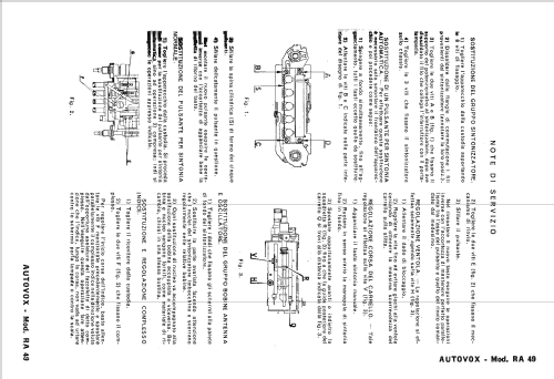 RA49/GN; Autovox SPA; Roma (ID = 2465509) Car Radio