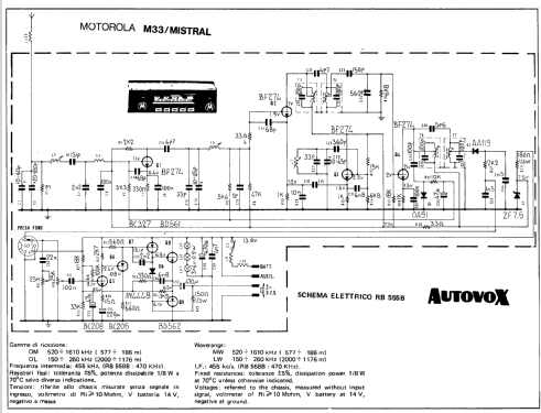 RB555B; Autovox SPA; Roma (ID = 1591308) Car Radio