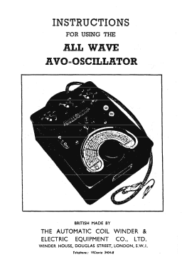 All Wave Oscillator ; AVO Ltd.; London (ID = 2805941) Equipment