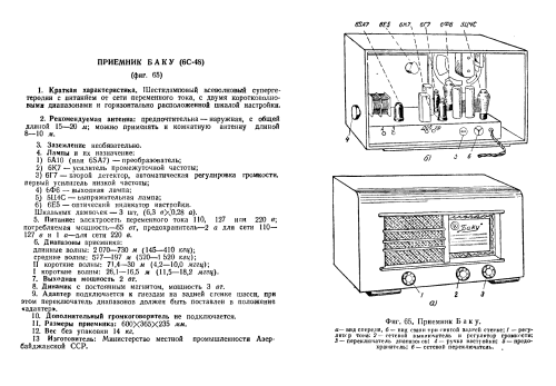 Baku {Баку} 6S-48 {6С-48}; Baku Radio Works, (ID = 2757985) Radio